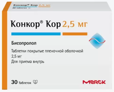 Конкор Кор Таблетки 2.5мг №30 произодства Нанолек ООО