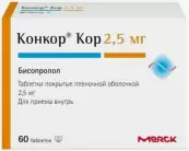 Конкор Кор Таблетки 2.5мг №60 от Нанолек ООО