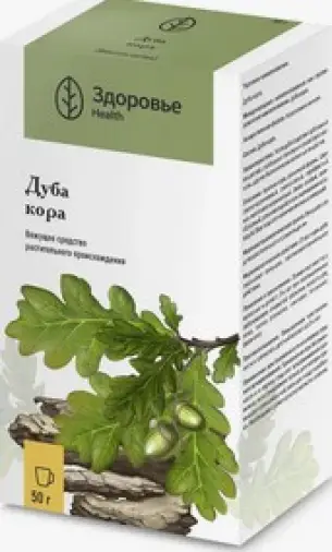 Кора дуба Упаковка 50г произодства Здоровье (Харьков)