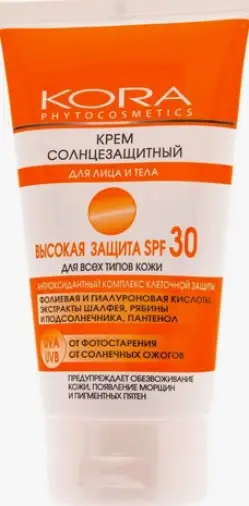 KORA Крем солнцезащитный Туба (SPF 30+) 150мл