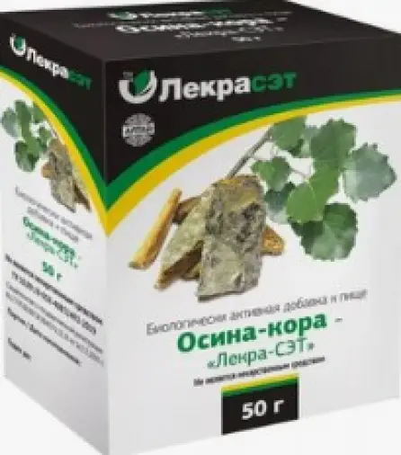Кора осины Упаковка 50г произодства Лекра-СЭТ