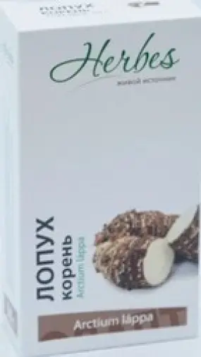 Корень лопуха Упаковка 50г произодства Хербес ООО