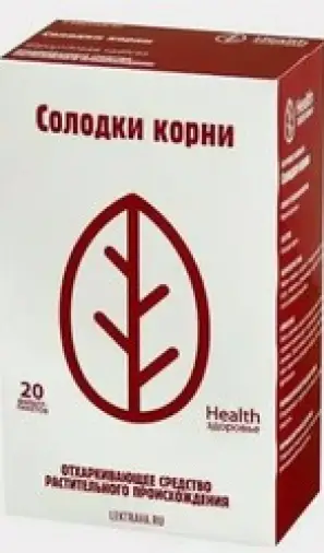 Корень солодки Фильтр-пакеты 1.5г №20 произодства Здоровье Фирма ЗАО