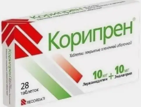 Корипрен Таблетки 10мг+10мг №28 произодства Не определен