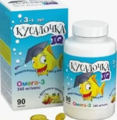 Кусалочка IQ Омега-3 Капсулы жеват. 750 мг №90