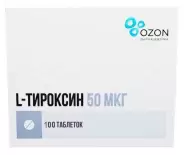 L-Тироксин Таблетки 50мкг №100 в СПБ (Санкт-Петербурге) от ГОРЗДРАВ Аптека №319