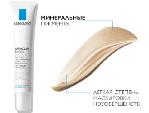 La Roche-Posay Effaclar Duo+М (Ля Рош-Позе Эффаклар Дуо+М) крем-гель корректирующий для проблемной кожи с тонирующим эффектом Туба 40мл произодства Ля Рош Позе