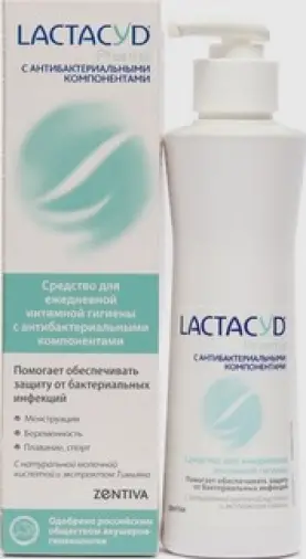 Лактацид Фарма Средство для интимной гигиены антибактериальное с тимьяном Lactacyd Pharma Флакон с дозатором 250мл произодства Интерфилл ООО