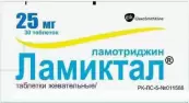 Ламиктал Таблетки раств./жеват. 25мг №30 от Глаксо Вэллком