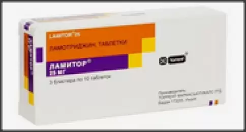 Ламитор Таблетки 25мг №30 произодства Торрент Фармасьютикал Лтд.