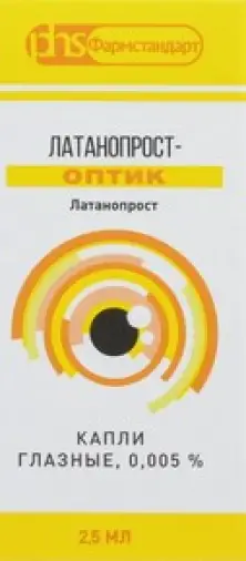 Латанопрост-Оптик Капли глазные 0.005% 2.5мл произодства Лекко ФФ ЗАО