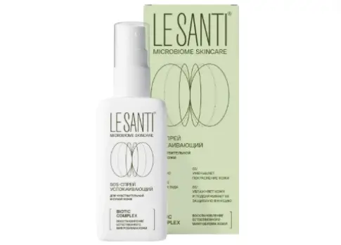 Le Santi Ле Санти SOS-спрей успокаивающий для лица и тела Флакон с дозатором 100мл произодства Вертекс ЗАО