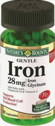 Легкодоступное железо Капсулы 28мг №90 произодства Нэйчерс Баунти