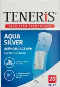Лейкопластырь бактерицидный с ионами серебра Teneris Пластырь (полимерный прозрачный) 1.9х7.2см №20 от ФармЛайн