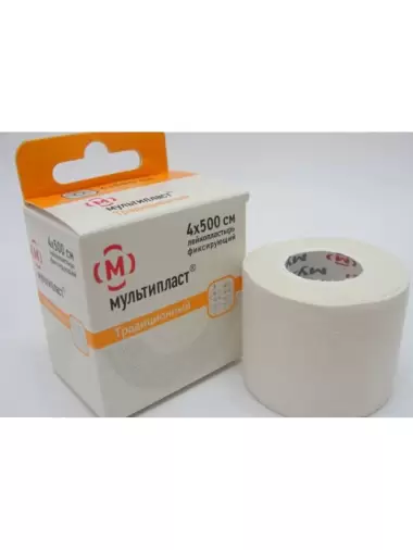 Лейкопластырь Рулон 4х500см произодства Новосибхимфарм ОАО