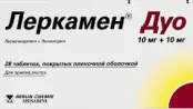 Леркамен Дуо Таблетки п/о 10мг+10мг №28 от Менарини