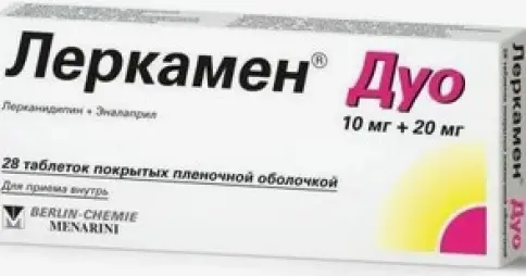 Леркамен Дуо Таблетки п/о 10мг+20мг №28