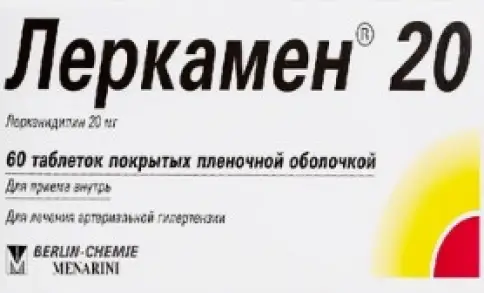 Леркамен Таблетки 20мг №60 произодства Менарини