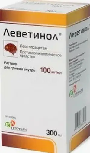 Леветинол Р-р д/приёма внутрь 100мг/мл 300мл произодства Герофарм ООО