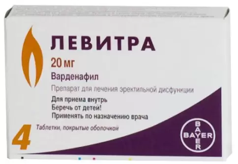 Левитра Таблетки 20мг №4