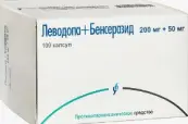Леводопа+Бенсеразид Таблетки 200мг+50мг №100 от Не определен