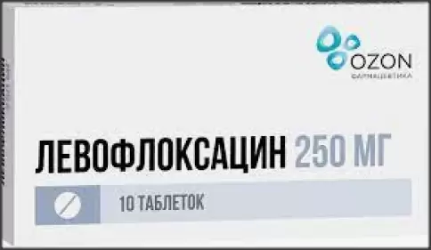 Левофлоксацин Таблетки 250мг №10 произодства Озон ФК ООО