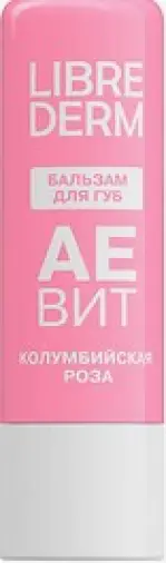 Либридерм АЕВИТ бальзам для губ Librederm Стик (колумбийская роза) 4г