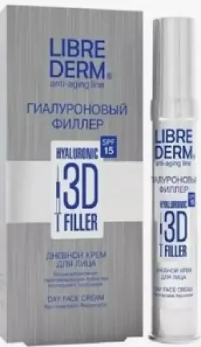 Либридерм Гиалуроновый 3D филлер крем для лица дневной SPF15 Librederm Hyaluronic Туба 30мл