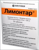 Лимонтар Таблетки 250мг №30 от Биотики МНПК
