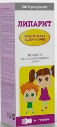 Липарит (Парадиз Ультра) ср-во педикулицидное Лосьон+гребень 100мл произодства Мирролла ООО