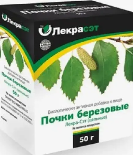 Лист берёзы Упаковка 50г произодства Лекра-СЭТ
