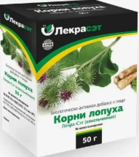Лист лопуха Упаковка 50г произодства Лекра-СЭТ