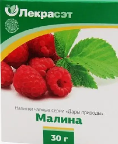 Лист малины Упаковка 30г произодства Лекра-СЭТ