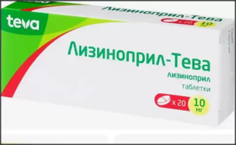 Лизиноприл Таблетки 10 мг №20