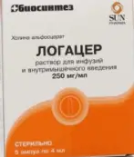 Логацер Р-р для в/в и в/м введ. 250мг/мл 4мл №5 от Биосинтез ОАО