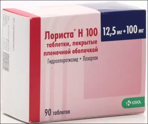 Лориста Н 100 Таблетки 100мг+12.5мг №90