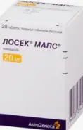 Лосек МАПС Таблетки 20мг №28 от ЗДОРОВ ру Домодедовская