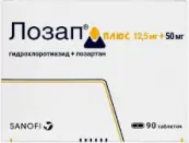 Лозап плюс Таблетки п/о 50мг+12.5мг №90 от Санофи Россия АО