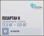 Лозартан-Н Таблетки 12.5мг+100мг №30