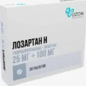 Лозартан-Н Таблетки 25мг+100мг №30 от Озон ФК ООО