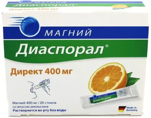 Магний Диаспорал Магний Директ Порошок 400 мг №20