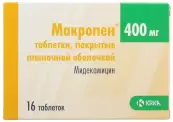 Макропен Таблетки п/о 400мг №16 от Проктер энд Гэмбл