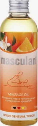 Маскулан масло массажное тонизирующее с цитрусовым ароматом Флакон 200мл произодства Фирма Вита ХБО при РАН