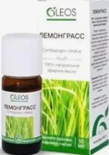 Масло лемонграсса Флакон 10мл произодства Олеос ООО