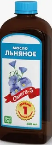 Масло Льняное Флакон 500мл произодства РеалКапс ЗАО