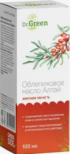 Масло облепиховое Алтай Элитное Флакон 180мг% 100мл произодства Грин Сайд ООО