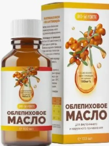 Масло облепиховое BioForte Флакон 180мг% 100мл произодства ЛекАлтай ООО