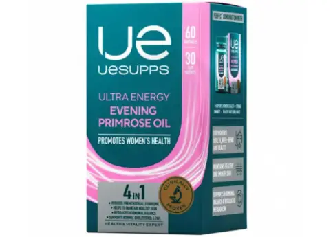 Масло Примулы вечерней UESUPPS Ultra Energy Капсулы 2000мг №60 произодства Ultra energy supplements (Ультра Энерджи)