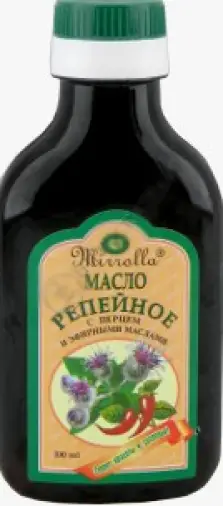 Масло Репейное с перцем и эф.маслами Флакон 100мл произодства Мирролла ООО