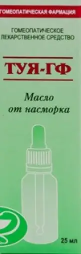 Масло Туи Флакон 25мл произодства Гомеопатическая фармация